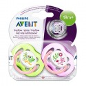 Philips Avent Silicone freeflow Soothers 18m+ Months (2 Pieces) 