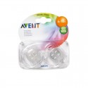 Philips Avent  silicone transparent soothers 6-18 months (2 pieces) Clear 