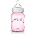 Philips Avent Decorated Bottle Natural 260Ml/9Oz Single Pack Pink