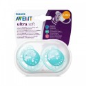 Philips Avent Silicone ultra-soft Soothers 6-18m Months (2 Pieces) 