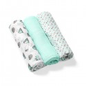 babyono Natural Bamboo Muslin Squares (Mint)