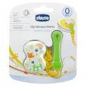 Chicco Soother Clip with Chain - Neutral