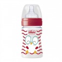 Chicco Feeding Bottle Well-Being Pop Friends Silicone Nipple 150Ml 0+ Red