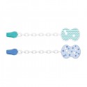 Chicco Soother Clip with Chain - Blue