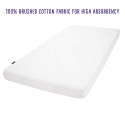 Clevamama Waterproof Fitted Brushed Cotton Mattress Protector Cot, 70x140cm