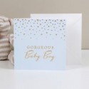 Greetings Gift Card New Baby Girl Pale Pink & Gold stars