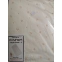 Moses Basket Fitted Sheets (brown stars) 