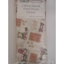 Moses Basket Fitted Sheets (brown/pink) 