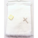 Christening AVA Embroidered Shawl Baby Blanket