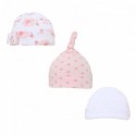 Soft Touch pk3 Baby Hats pink