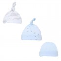 Soft Touch pk3 Baby Hats Blue