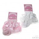 Soft Touch Infants Lace Socks (Pink)