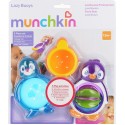 Munchkin 5 Piece Bath Activity Toy Set Strain/Scoop Lazy Buoys