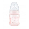 NUK  BABY BOTTLE WITH SILICONE TEAT, 0 TO 6 MONTHS , 150 ML, SIZE M pink