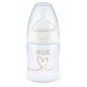 NUK Bottle with a temperature indicator 150ml white hearts