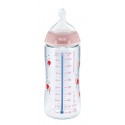 NUK NUK FIRST CHOICE + TEMP CONTROL BABY BOTTLE 300 ML pink