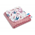 Baby Blanket retro pink birds