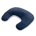 Feeding and Infant Support Pillow - MINKY NAVY BLUE DROPS