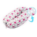 Feeding and Infant Support Pillow XL -Pink Hearts