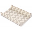 Changing Mat (Solid Back) - BEIGE ZIGZAG