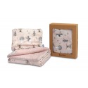 Bed Quilt and Pillow (Pink)