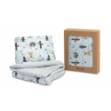 Bed Quilt and Pillow (Blue)