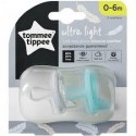 Tommee Tippee Ultra-Light Silicone Soother 0-6m, Pack of 2