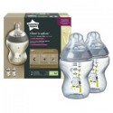 Tommee Tippee Closer to Nature 2* 260ml Decorated Bottles Owl