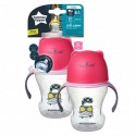 Tommee Tippee Soft Sippee Trainer Cup 230ML 6M+ pink/blue